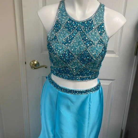 turquoise blue dress for wedding Sweetheart Neck Turquoise Bridesmaid Dresses Beaded Plus Size Bridesmaid Dresses ARD1134